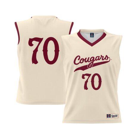 #70 Charleston Cougars GameDay Greats Unisex Lightweight Basketball Jersey - Cream - Front View