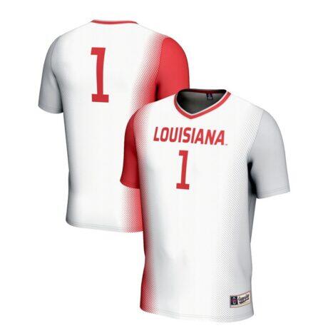 #1 Louisiana Ragin' Cajuns GameDay Greats Unisex Lightweight Soccer Jersey - White - Front View