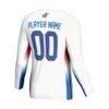Kansas Jayhawks GameDay Greats Unisex NIL Pick-A-Player Lightweight Volleyball Jersey - White - Detail View