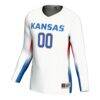 Kansas Jayhawks GameDay Greats Unisex NIL Pick-A-Player Lightweight Volleyball Jersey - White - Side View