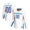 Kansas Jayhawks GameDay Greats Youth NIL Pick-A-Player Lightweight Women's Volleyball Jersey - White - Front View