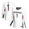 #1 Howard Bison GameDay Greats Youth Lightweight Women's Volleyball Jersey - White - Front View