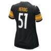 Nick Herbig Pittsburgh Steelers Nike Women's Game Jersey - Black - Detail View