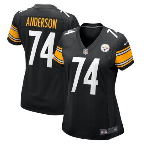 Spencer Anderson Pittsburgh Steelers Nike Women's Game Jersey - Black - Front View