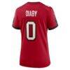 YaYa Diaby Tampa Bay Buccaneers Nike Women's Game Jersey - Red - Detail View