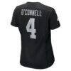 Aidan O'Connell Las Vegas Raiders Nike Women's Game Jersey - Black - Detail View