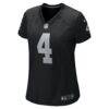 Aidan O'Connell Las Vegas Raiders Nike Women's Game Jersey - Black - Side View