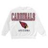 Arizona Cardinals Gameday Couture Women's Sunday Drives Oversized Crewneck Pullover Sweatshirt - White - Front View