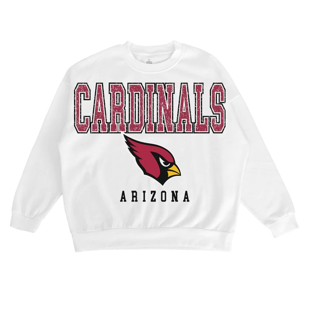 Arizona Cardinals Gameday Couture Women's  Sunday Drives Oversized Crewneck Pullover Sweatshirt