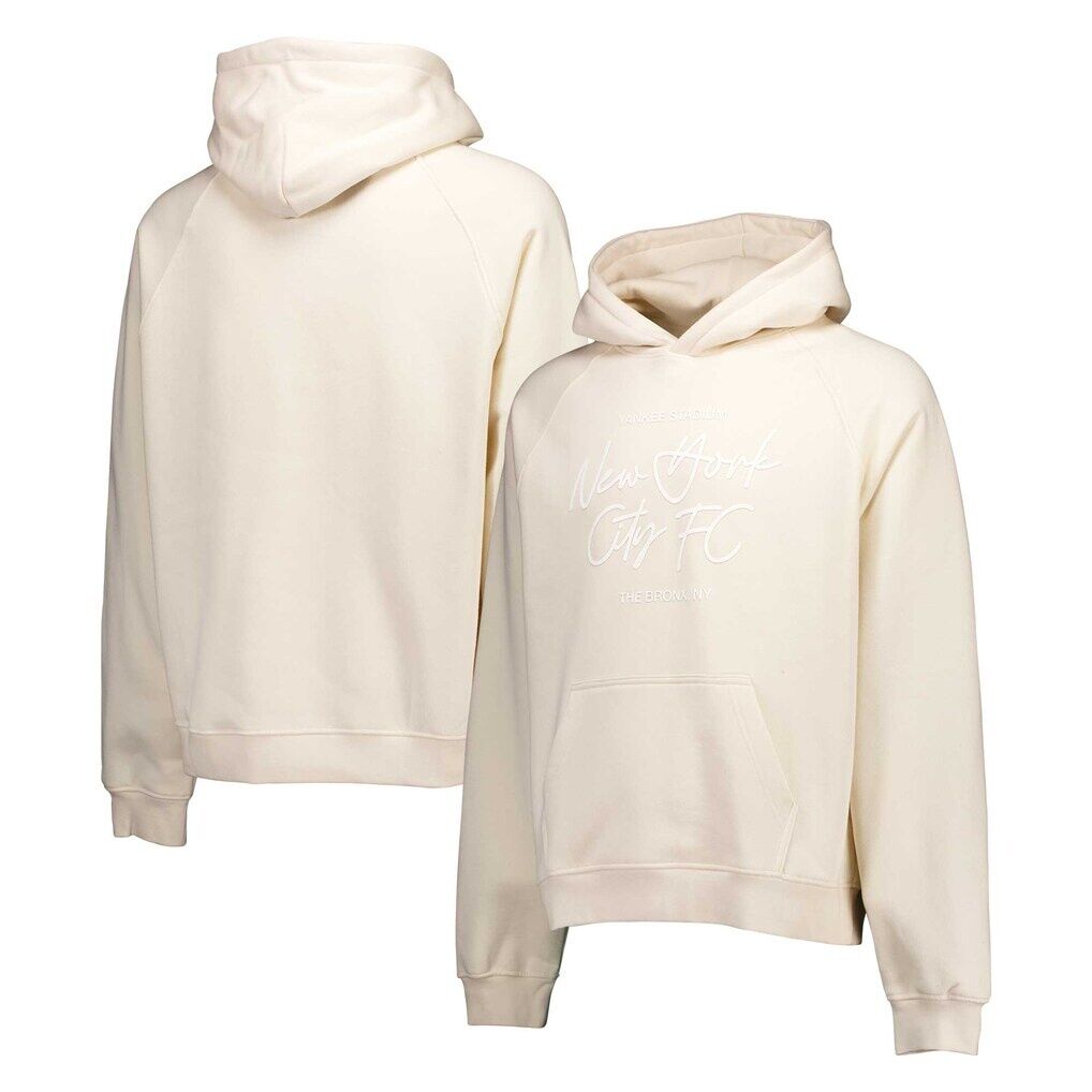 New York City FC Tonal Team Primary Logo Oversized Raglan Pullover Hoodie