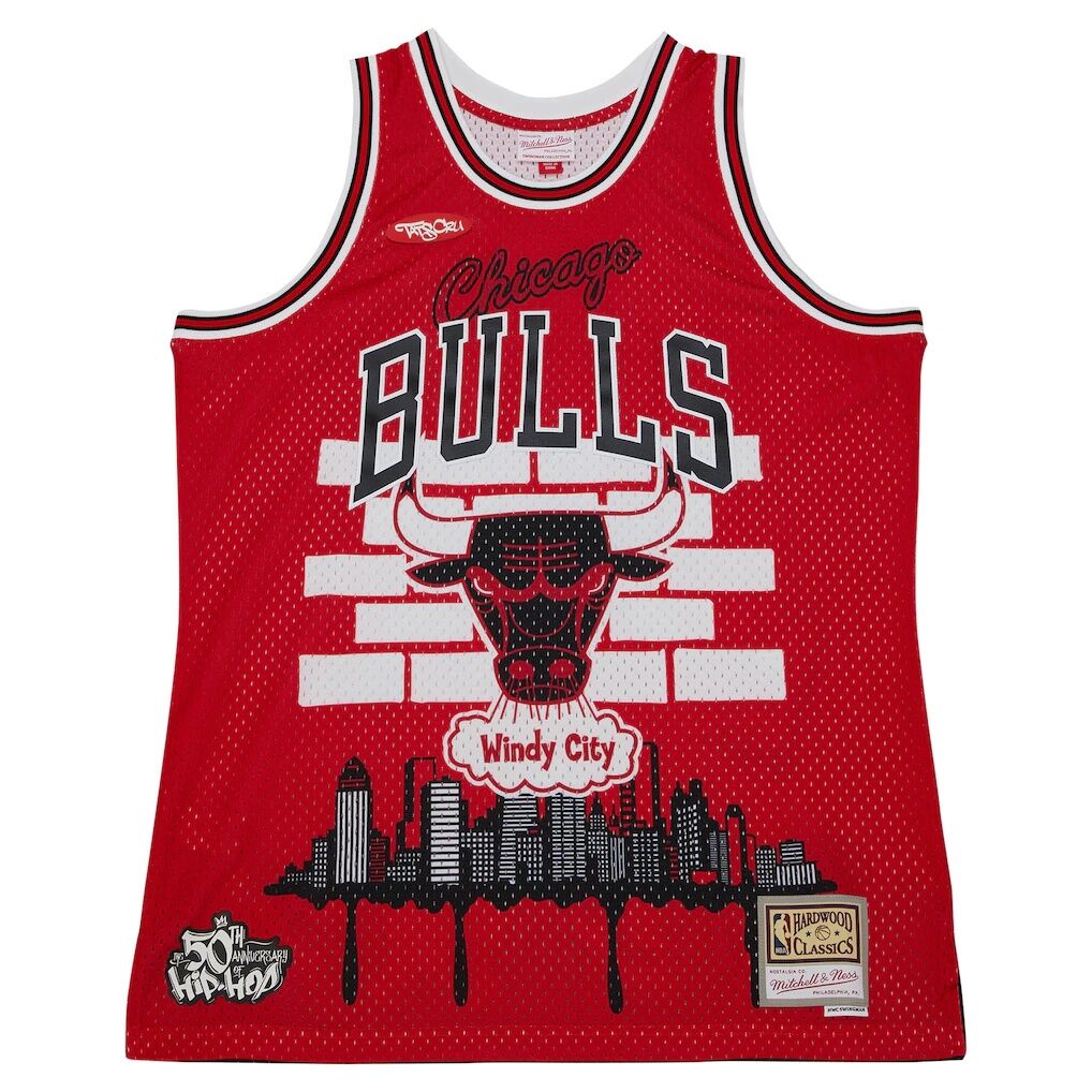 Chicago Bulls Mitchell & Ness x Tats Cru Hardwood Classics Fashion Jersey