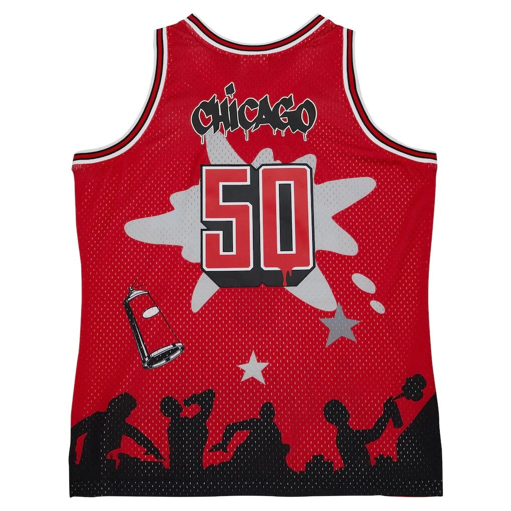 Chicago Bulls Mitchell & Ness x Tats Cru Hardwood Classics Fashion Jersey
