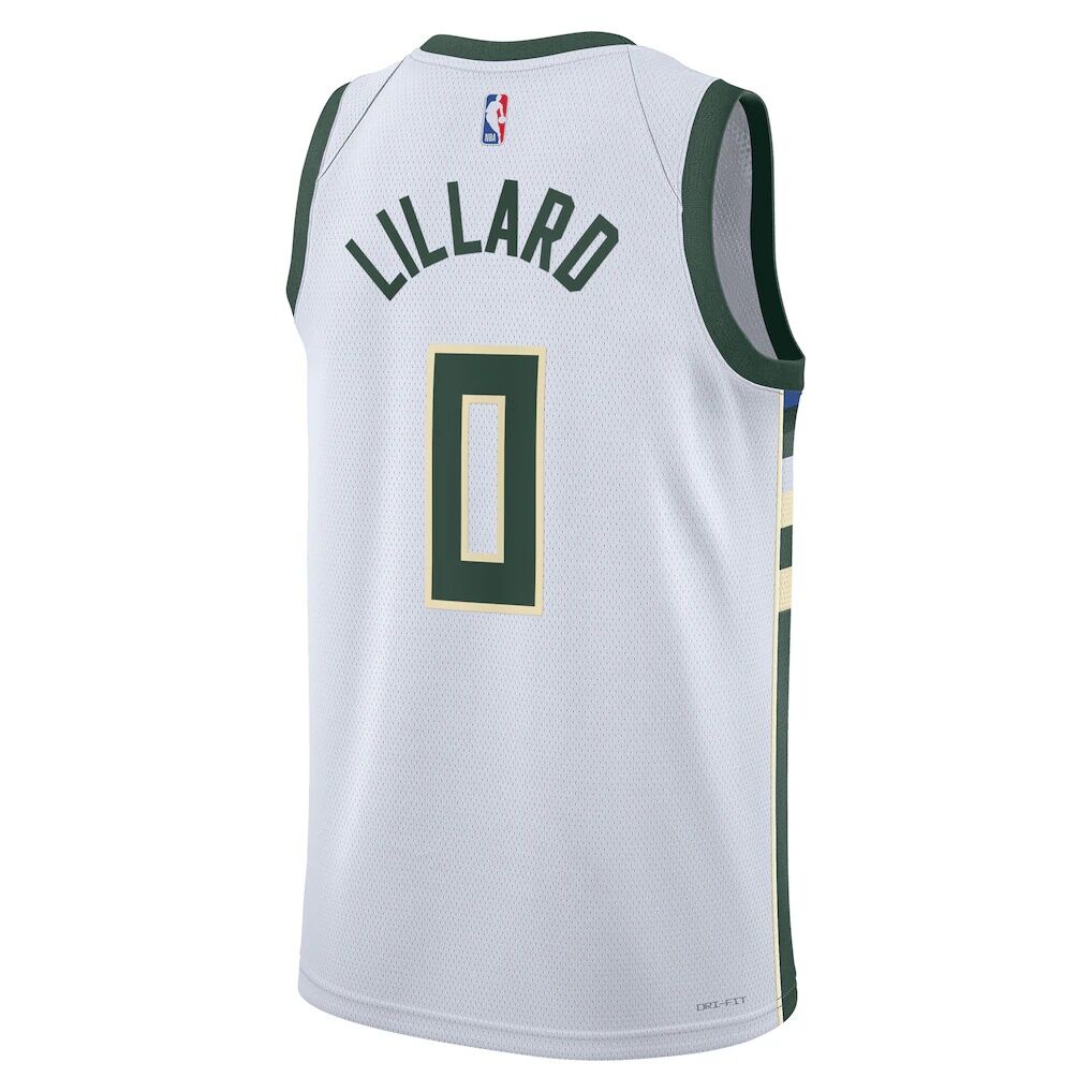 Damian Lillard Milwaukee Bucks Nike Unisex Fear The Deer Swingman Player Jersey - Association Edition