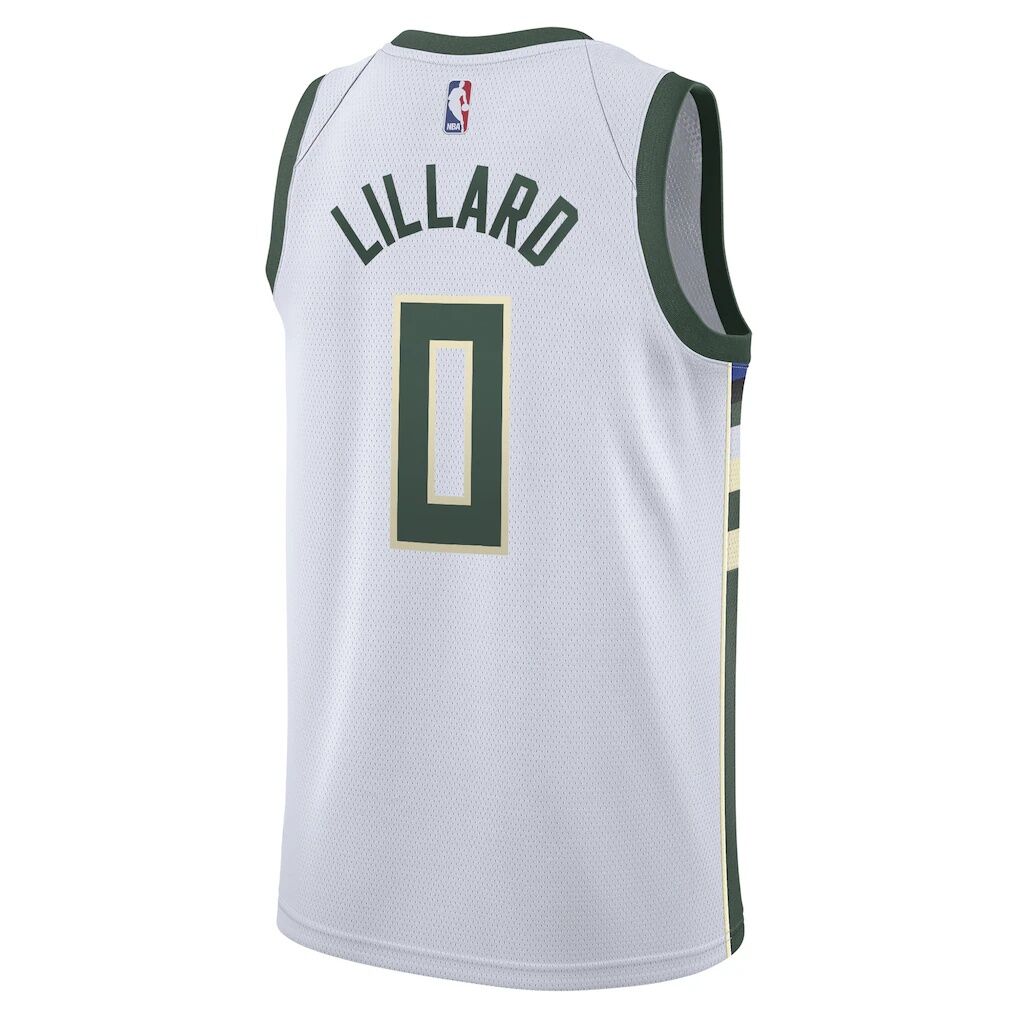 Damian Lillard Milwaukee Bucks Nike Unisex  Swingman Player Jersey - Association Edition