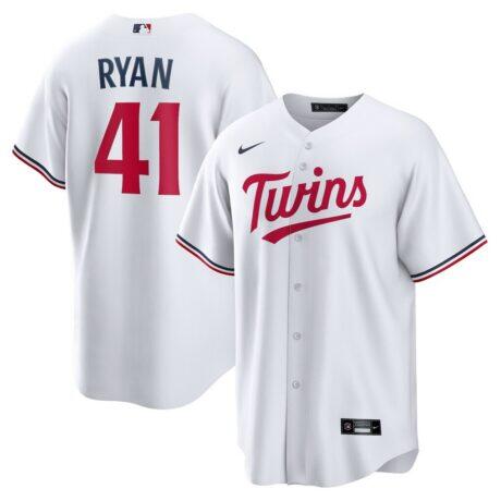 Joe Ryan Minnesota Twins Nike Home Replica Player Jersey - White - Front View