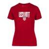 USWNT Levelwear Women's Maddox Elevate T-Shirt - Red - Front View