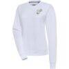 Miami Heat Antigua Women's Brushed Metallic Victory Pullover Sweatshirt - White - Front View