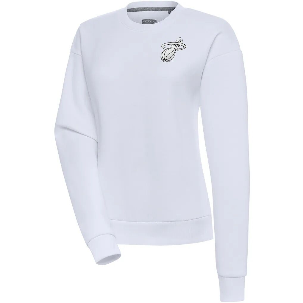 Miami Heat Antigua Women's Brushed Metallic Victory Pullover Sweatshirt