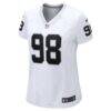 Maxx Crosby Las Vegas Raiders Nike Women's Game Jersey - White - Side View