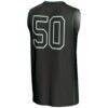 #50 Hawaii Rainbow Warriors GameDay Greats Unisex Lightweight Basketball Jersey - Black - Detail View