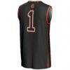 #1 Cornell Big Red GameDay Greats Unisex Lightweight Basketball Jersey - Black - Detail View