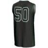 #50 Hawaii Rainbow Warriors GameDay Greats Youth Lightweight Basketball Jersey - Black - Detail View