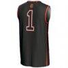 #1 Cornell Big Red GameDay Greats Youth Lightweight Basketball Jersey - Black - Detail View