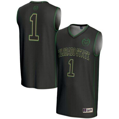 #1 Colorado State Rams GameDay Greats Youth Lightweight Basketball Jersey - Black - Front View