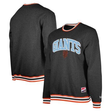 San Francisco Giants New Era Pullover Sweatshirt - Black - Front View