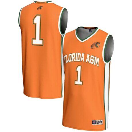 #1 Florida A&M Rattlers GameDay Greats Unisex Lightweight Basketball Jersey - Orange - Front View