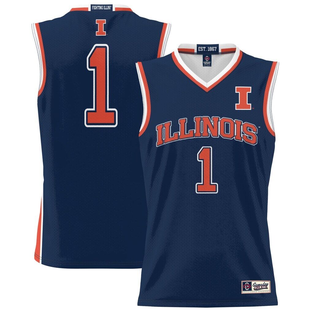 #1 Illinois Fighting Illini GameDay Greats Unisex Lightweight Basketball Jersey