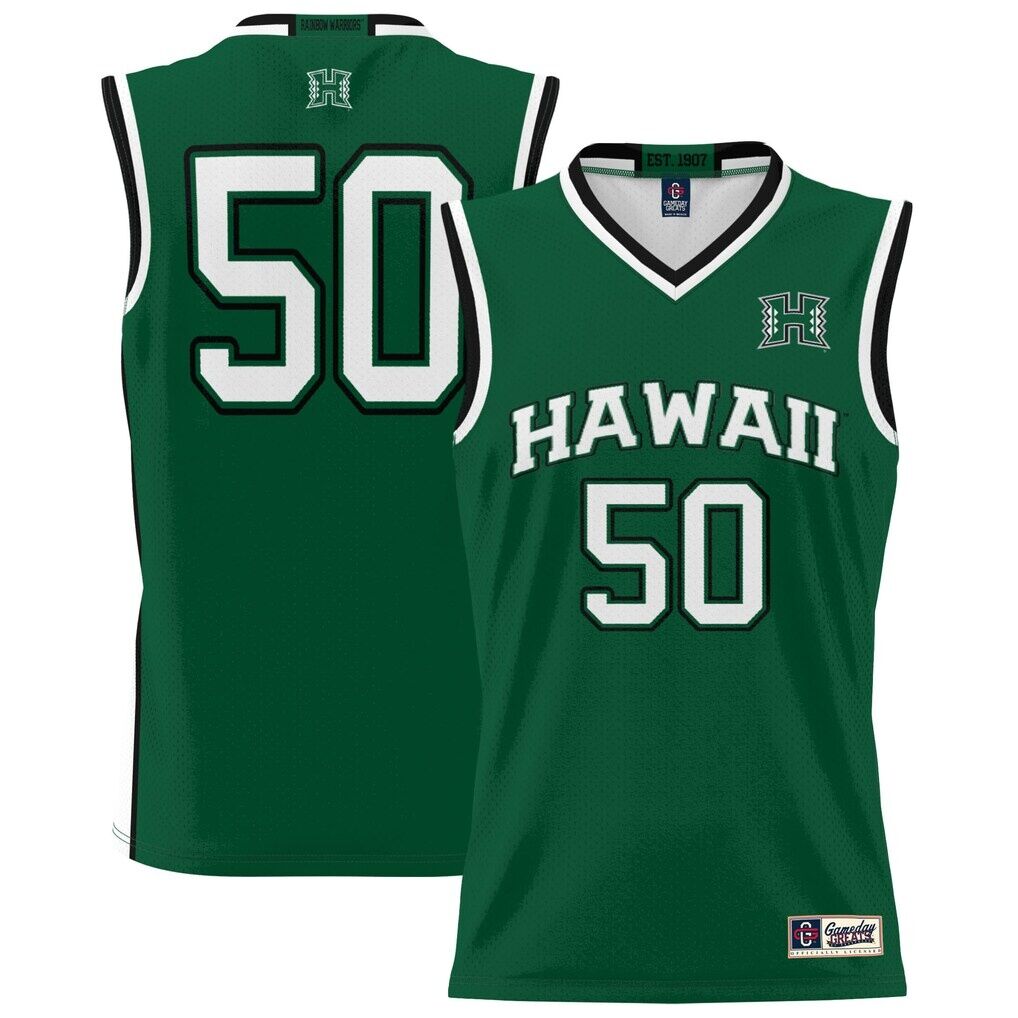 #50 Hawaii Rainbow Warriors GameDay Greats Unisex Lightweight Basketball Jersey