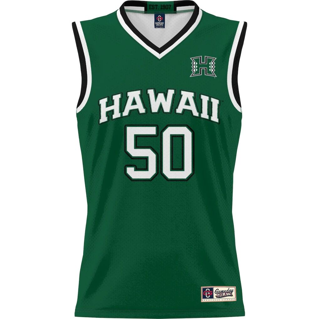 #50 Hawaii Rainbow Warriors GameDay Greats Unisex Lightweight Basketball Jersey
