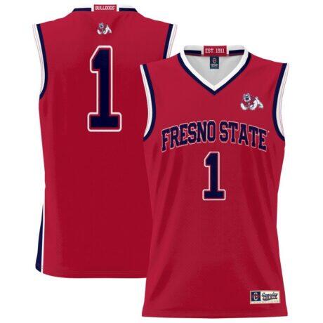 #1 Fresno State Bulldogs GameDay Greats Youth Lightweight Basketball Jersey - Red - Front View