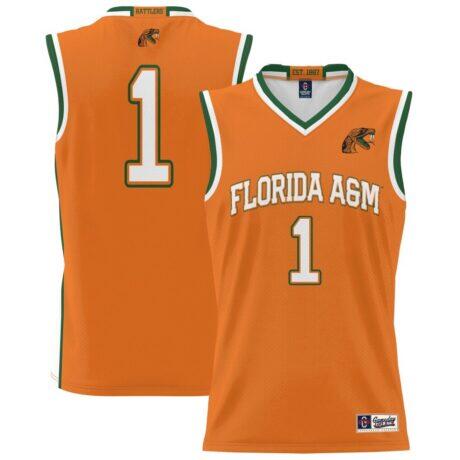 #1 Florida A&M Rattlers GameDay Greats Youth Lightweight Basketball Jersey - Orange - Front View