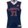 #71 Liberty Flames GameDay Greats Youth Lightweight Basketball Jersey - Navy - Side View