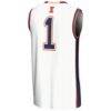 #1 Illinois Fighting Illini GameDay Greats Unisex Lightweight Basketball Jersey - White - Detail View