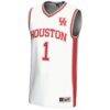 #1 Houston Cougars GameDay Greats Unisex Lightweight Basketball Jersey - White - Side View