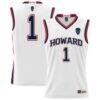 #1 Howard Bison GameDay Greats Unisex Lightweight Basketball Jersey - White - Front View