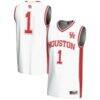 #1 Houston Cougars GameDay Greats Youth Lightweight Basketball Jersey - White - Front View
