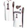 #1 Howard Bison GameDay Greats Youth Lightweight Basketball Jersey - White - Front View