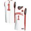 #1 Cornell Big Red GameDay Greats Youth Lightweight Basketball Jersey - White - Front View