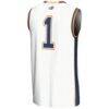 #1 Bucknell Bison GameDay Greats Youth Lightweight Basketball Jersey - White - Detail View