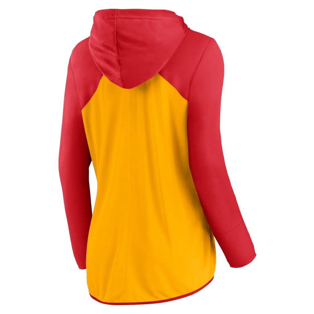 Kansas City Chiefs Fashion7 Women’s Script Full-Zip Hoodie – Gold/Red