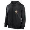 New Orleans Saints Fashion7 Women's Script Lock Full-Zip Hoodie - Black - Side View