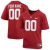 Alabama Crimson Tide Nike Youth Custom Football Game Jersey - Crimson - Front View