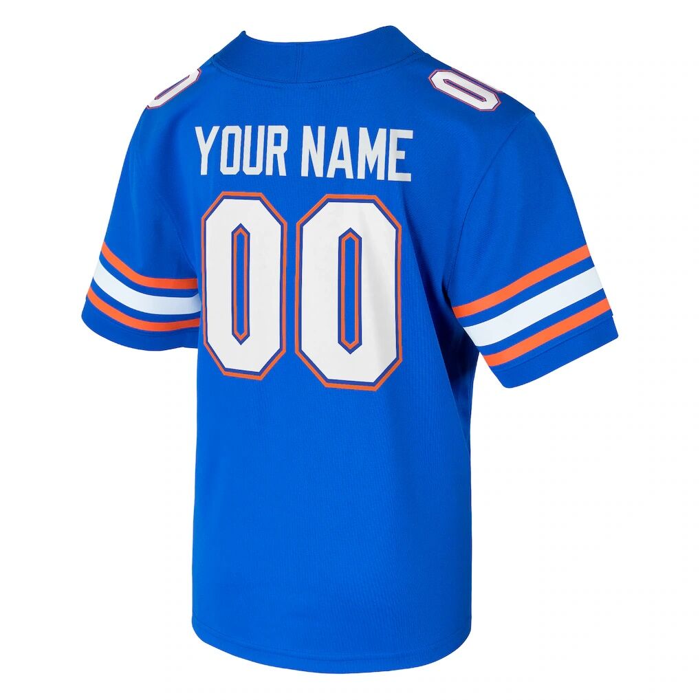 Florida Gators Jordan Brand Youth  Custom Football Game Jersey - Royal