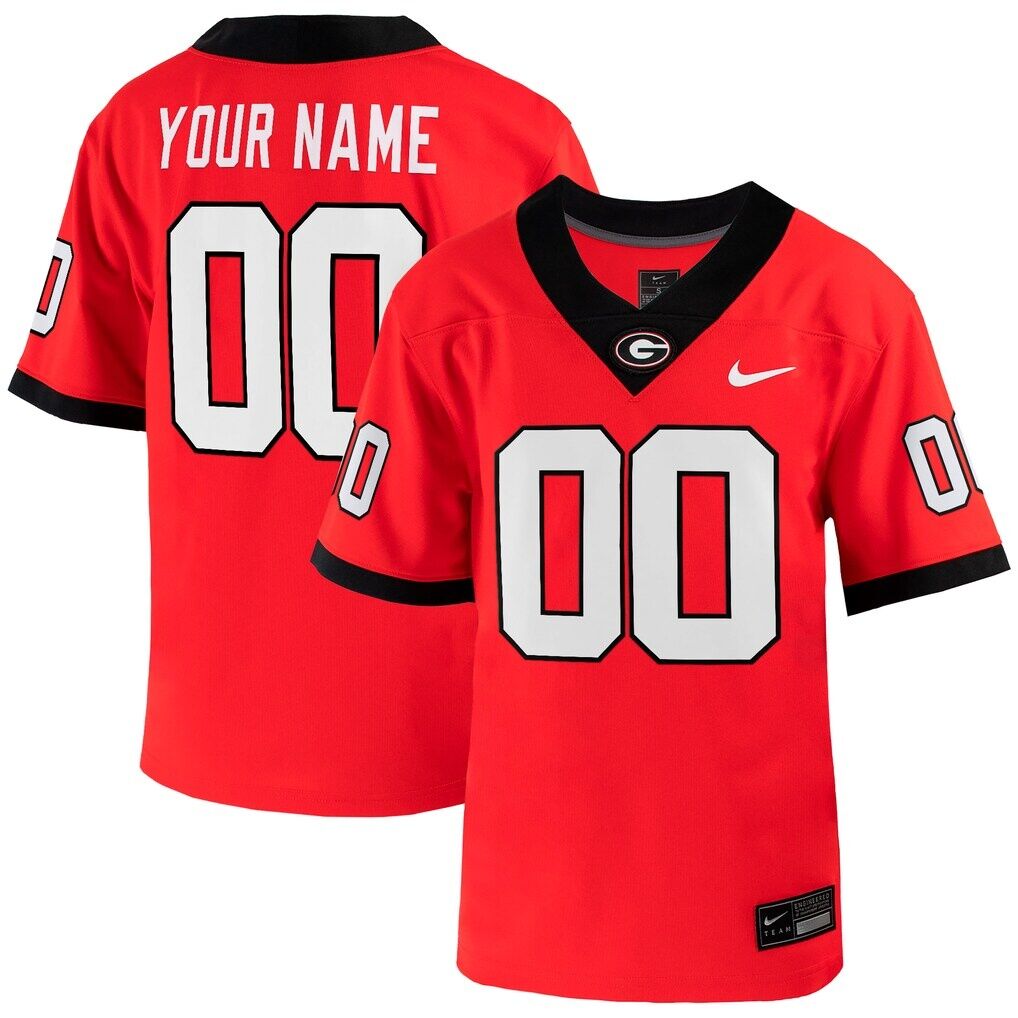 Georgia Bulldogs Nike Youth  Custom Football Game Jersey