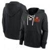 Cincinnati Bengals Fanatics Women's Blitz Left Lace-Up Pullover Hoodie - Black - Front View