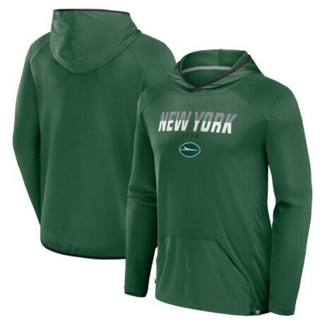New York Jets Fashion7 Transitional Defender Hoodie Long Sleeve T-Shirt - Green - Front View